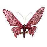 Vickerman EH211979 7.5" Pink Glitter Butterfly On Clip 4 Pieces Per Bag