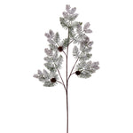Vickerman EH212533 25" Artificial Pinecone Frost Christmas Spray 2 Sprays Per Pack.