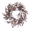 Vickerman EH213007 24" Artificial Silver Pinecone Needle Berry Christmas Wreath Unlit