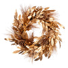 Vickerman EH213008 24" Artificial Gold Pinecone Needle Berry Christmas Wreath Unlit