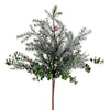 Vickerman EH214420 20" Artificial Green Snow Cedar And Eucalyptus Bush. Includes 2 Pieces Per Bag.