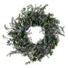Vickerman EH214426 26" Artificial Green Snow Cedar And Eucalyptus Christmas Wreath Unlit
