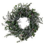 Vickerman EH214426 26" Artificial Green Snow Cedar And Eucalyptus Christmas Wreath Unlit