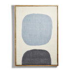 Two's Company EHM101-B Blue Circles Woolen Felt Abstract Wall Art