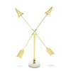 Two's Company ENA001 Gold Finish Arrows Sculpture on Marble Base