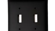 Cabin Style Deer & Trees Switch Plate – Wrought Iron Accent