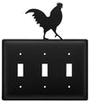Farmhouse Rooster Switch Plate Cover Triple Switch Wall Plate