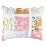 Greenland Home Fashions Everly King Pillow Sham with Quilted Floral Design, 20 x 36 Inch