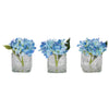 Vickerman F12238 Artificial 5" Blue Hydrangea In Cube.