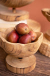 Wooden Compote Display Set of 3 8 Height Assorted Designs by Kalalou