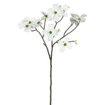 Vickerman FA173801 28" Artificial White Dogwood Stem Set Of 3