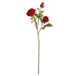 Vickerman FA186503 29" Artificial Red Real Touch Rose Spray. Includes 3 Sprays Per Pack.