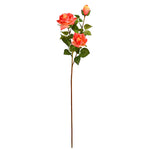 Vickerman FA186553 29" Artificial Coral Real Touch Rose Spray. Includes 3 Sprays Per Pack.