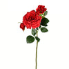 Vickerman FA190865 27" Artificial Burgundy Rose Stem Set Of 3