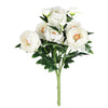 Vickerman FA191111 19" Artificial White Peony Bush.