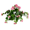 Vickerman FA193002 16" Artificial Pink Hanging Geranium Bush.