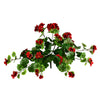 Vickerman FA193003 16" Artificial Red Hanging Geranium  Bush.