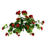Vickerman FA193003 16" Artificial Red Hanging Geranium  Bush.