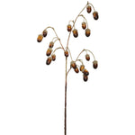 Vickerman FB172201-4 28" Artificial Green And Brown Acorn Spray. Includes 4 Sprays Per Pack.