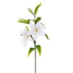 Vickerman FC170101-2 32" Artificial White Real Touch Tiger Lily Stem Pack Of 2