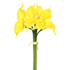 Vickerman FD170304 14'' Artificial Yellow Calla Lily. Eight Stems Per Pack.