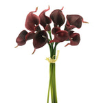 Vickerman FD170306 14'' Artificial Burgundy Calla Lily Bundle