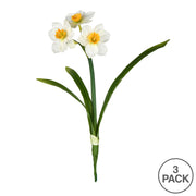 Vickerman FD190301 13‘’ Artificial Cream Narcissus Spray. Includes 3 Sprays Per Pack.