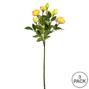 Vickerman FD190978 20.5'' Artificial Tea Rose Spray. Includes 3 Sprays Per Pack.