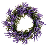 Vickerman FE223116 16" Purple Artificial Lavender Wreath.