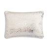 Ivory and Silver Foiled Velvet Accent Pillow By Cloud9