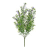 Vickerman FF190321 21" Artificial Uv Coated Bush With Purple Flowers And Green Velvet Foliage.