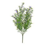 Vickerman FF190321 21" Artificial Uv Coated Bush With Purple Flowers And Green Velvet Foliage.