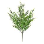 Vickerman FF190422 22" Artificial Uv Coated Bush With Mini Purple Flowers And Boxwood Greenery.