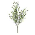 Vickerman FF190622 22" Artificial Uv Coated Bush With Mini Purple Flowers And Greenery.
