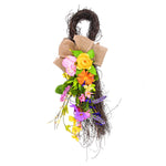 Vickerman FG180401 28" Artificial Mixed Floral Teardrop That Features A Mixture Of Bright Flowers Buds And Berries