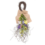 Vickerman FG180501 28" Artificial Mixed Floral Teardrop With Purple And Green Flowers