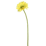 Vickerman FH170703 21" Artificial Yellow Gerbera Daisy Stem 6 Per Bag