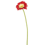Vickerman FH170705 21" Artificial Red Gerbera Daisy Stem 6 Per Bag