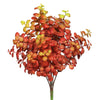 Vickerman FI170601-3 12" Artificial Red Leaf Bush Set Of 3