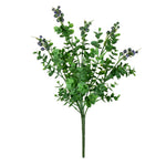 Vickerman FI190503 14.5" Artificial Purple And Green Money Leaf Bush 2/Pk