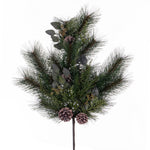 Vickerman FK220126 26" Artificial Long Leaf Pine With Seeded Cedar Eucalyptus Foliage And Pinecones Spray