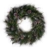 Vickerman FK220130 30" Artificial Long Leaf Pine With Seeded Cedar Eucalyptus Foliage And Pinecones Wreath