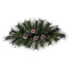 Vickerman FK220131 30" Artificial Long Leaf Pine With Seeded Cedar Eucalyptus Foliage And Pinecones 3 Candle Holder