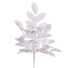Vickerman FK220311 25" White Artificial Apple Leaf Snowy Bush 2 Per Bag.