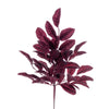 Vickerman FK220365 25" Burgundy Artificial Apple Leaf Glitter Bush 2 Per Bag.