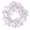 Vickerman FK220524 24" White Artificial Dogwood Snowy Wreath