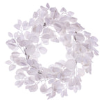 Vickerman FK220524 24" White Artificial Dogwood Snowy Wreath