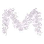 Vickerman Fk220572 6' White Artificial Dogwood Snowy Garland