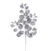 Vickerman FK220625 25" Silver Artificial Dogwood Glitter Spray 3 Per Bag.