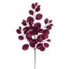 Vickerman FK221025 25"Burgundy Artificial Dogwood Glitter Spray 3 Per Bag.